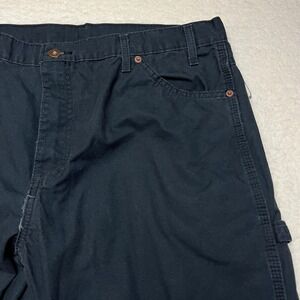 Dickies Pants Mens 36x34 Black DU339RBK Relaxed Fit Double Knee Carpenter Work